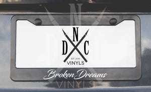 Broken Dreams License plate frame