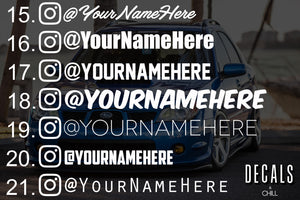 2x Custom Instagram Names - Your Username