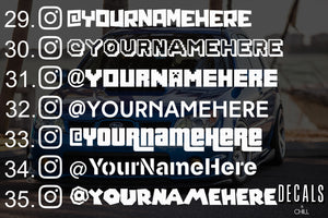 2x Custom Instagram Names - Your Username