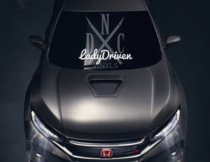 lady driven sticker decal 